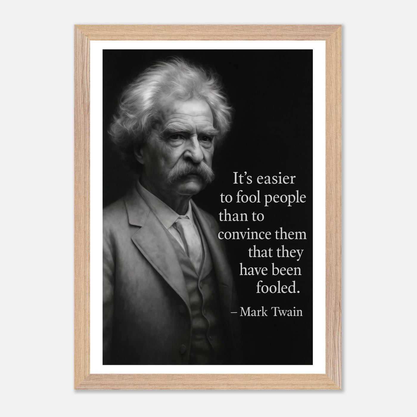 Mark Twain - Easier to Fool – Canvas Art Print | Canvas of America