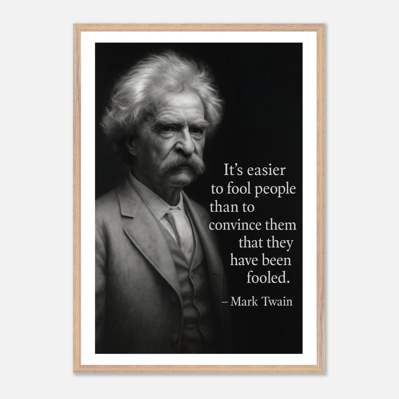 Mark Twain - Easier to Fool – Canvas Art Print | Canvas of America