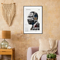 Wooden framed poster of Martin Luther King Jr., ready to hang.