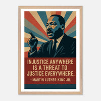 MLK - Injustice Anywhere – Canvas Art Print | Canvas of America