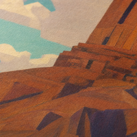 Monument Valley Rider print, close-up of the matte museum fine-art paper surface.