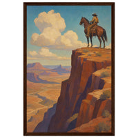 Rider on the Range — Dark wood frame