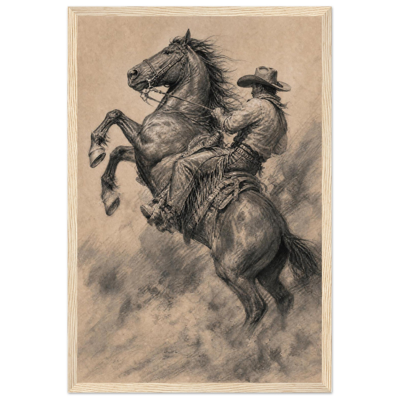 The Rodeo Rider — Wood frame
