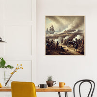 Framed print of the Siege of Yorktown, ready to hang.