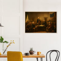 Framed print of the signing of the U.S. Constitution, ready to hang.