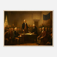 Framed print of the signing of the U.S. Constitution, ready to hang.
