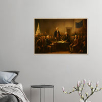 Framed print of the signing of the U.S. Constitution, ready to hang.