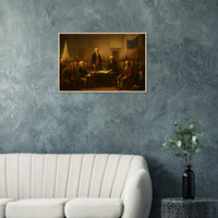 Framed print of the signing of the U.S. Constitution, ready to hang.