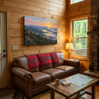 Smoky Mountain Morning canvas in a mountain cabin