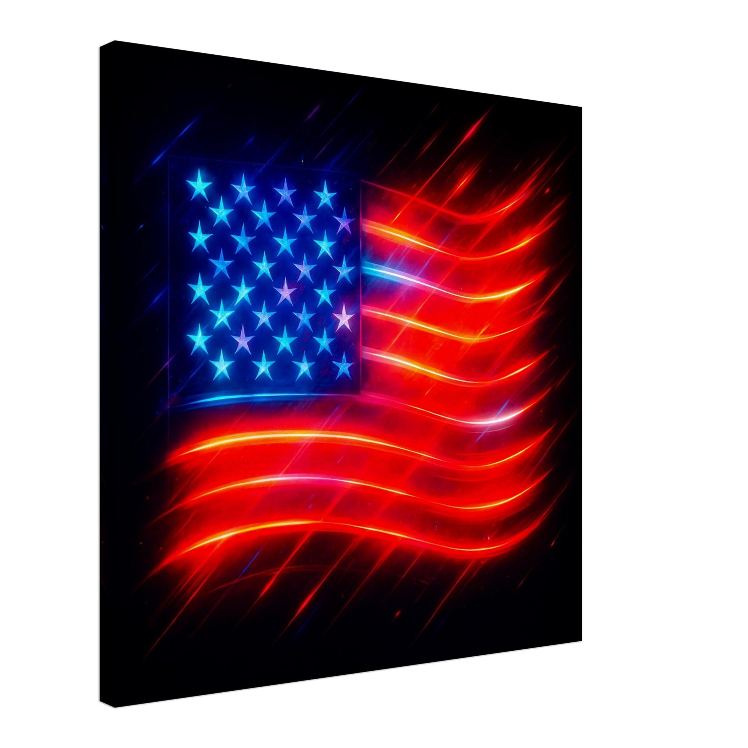 Stars & Striped Neon – Canvas Art Print | Canvas of America