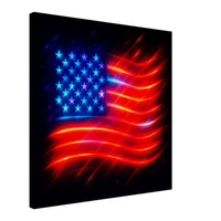 Stars & Striped Neon – Canvas Art Print | Canvas of America