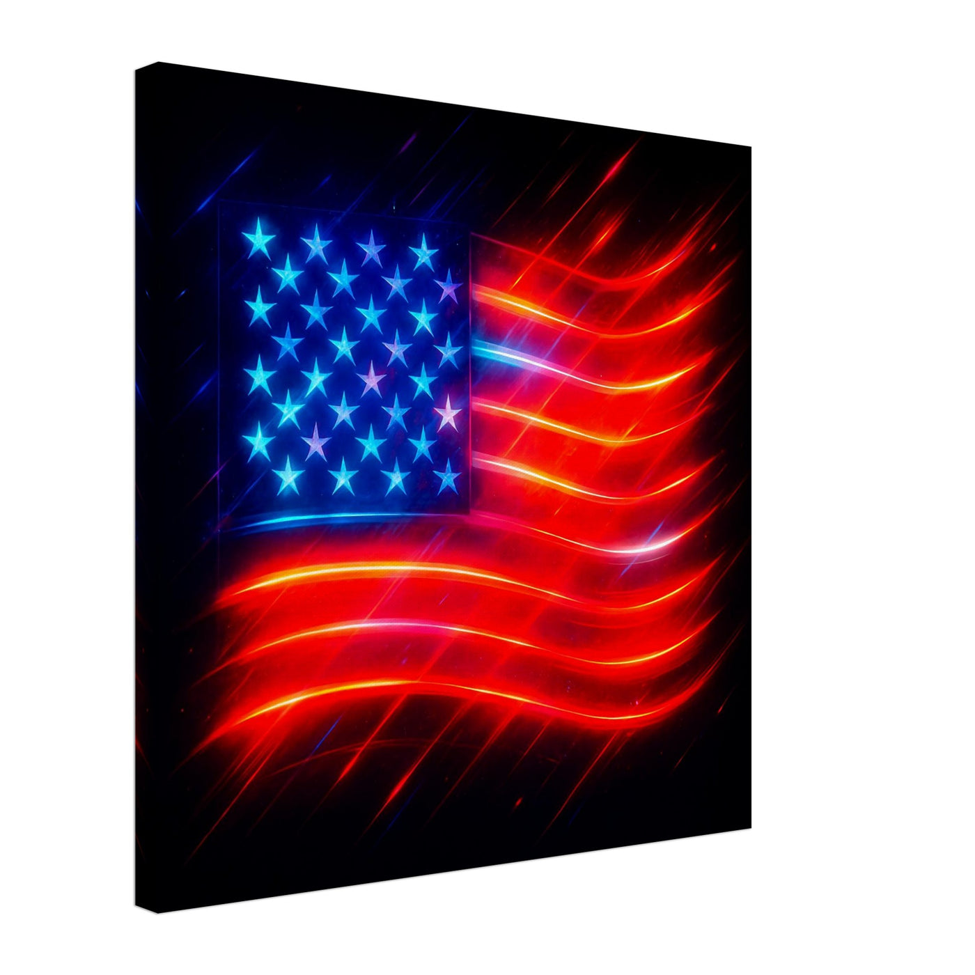 Stars & Striped Neon – Canvas Art Print | Canvas of America