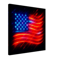 Stars & Striped Neon – Canvas Art Print | Canvas of America