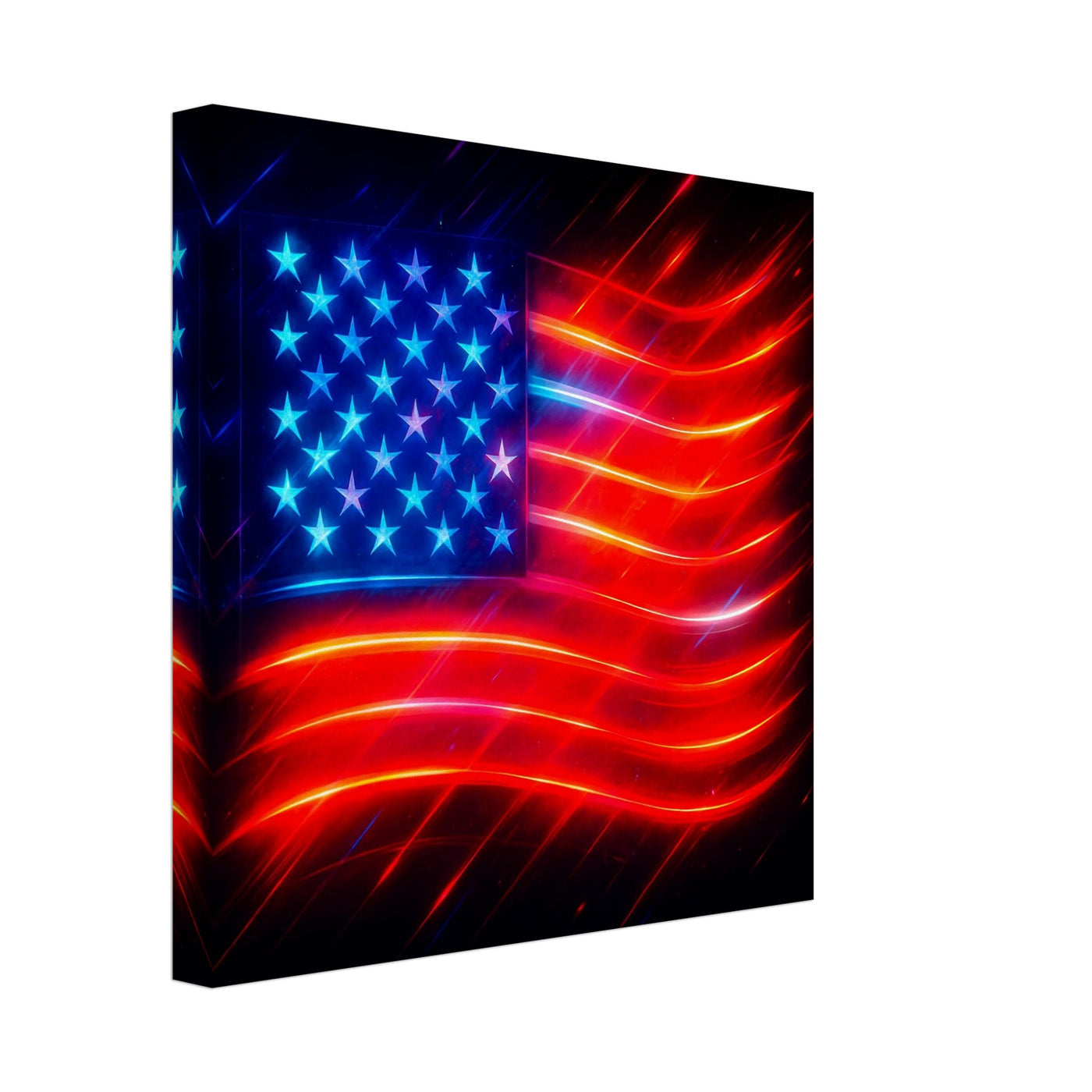 Stars & Striped Neon – Canvas Art Print | Canvas of America