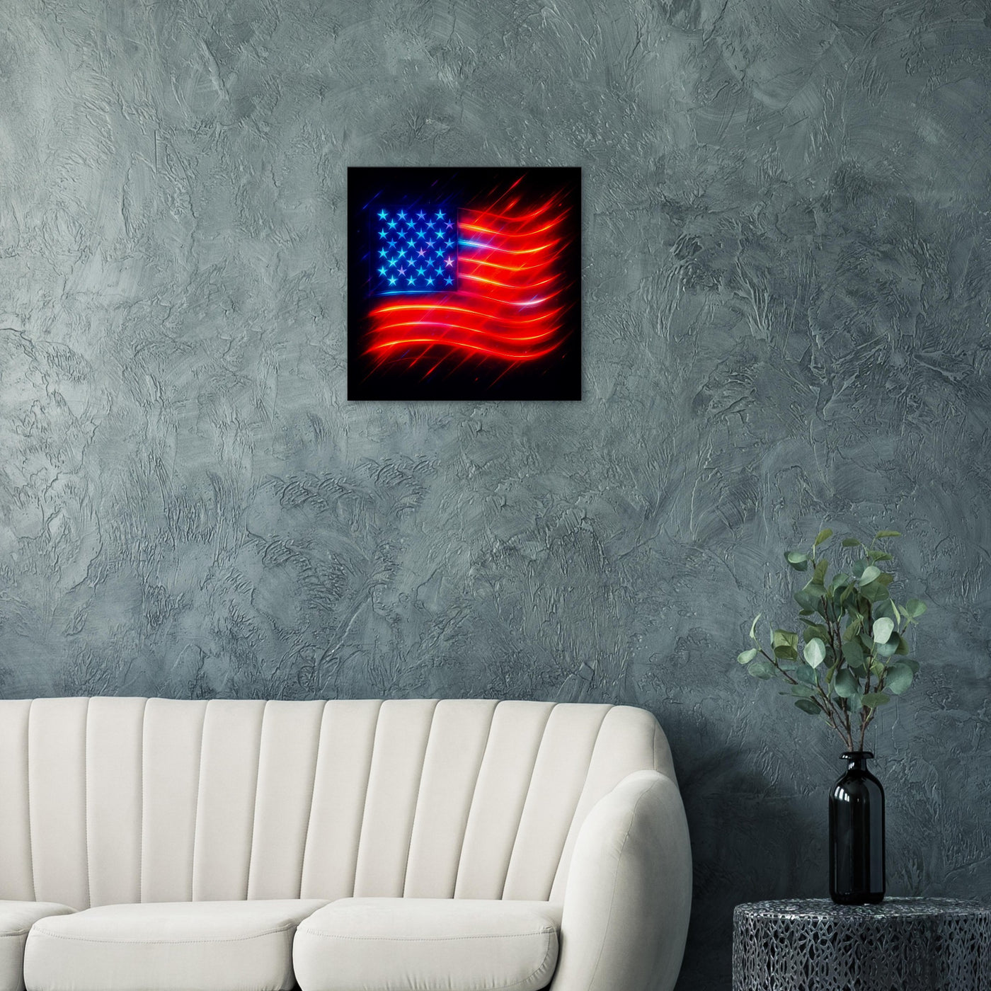 Stars & Striped Neon – Canvas Art Print | Canvas of America