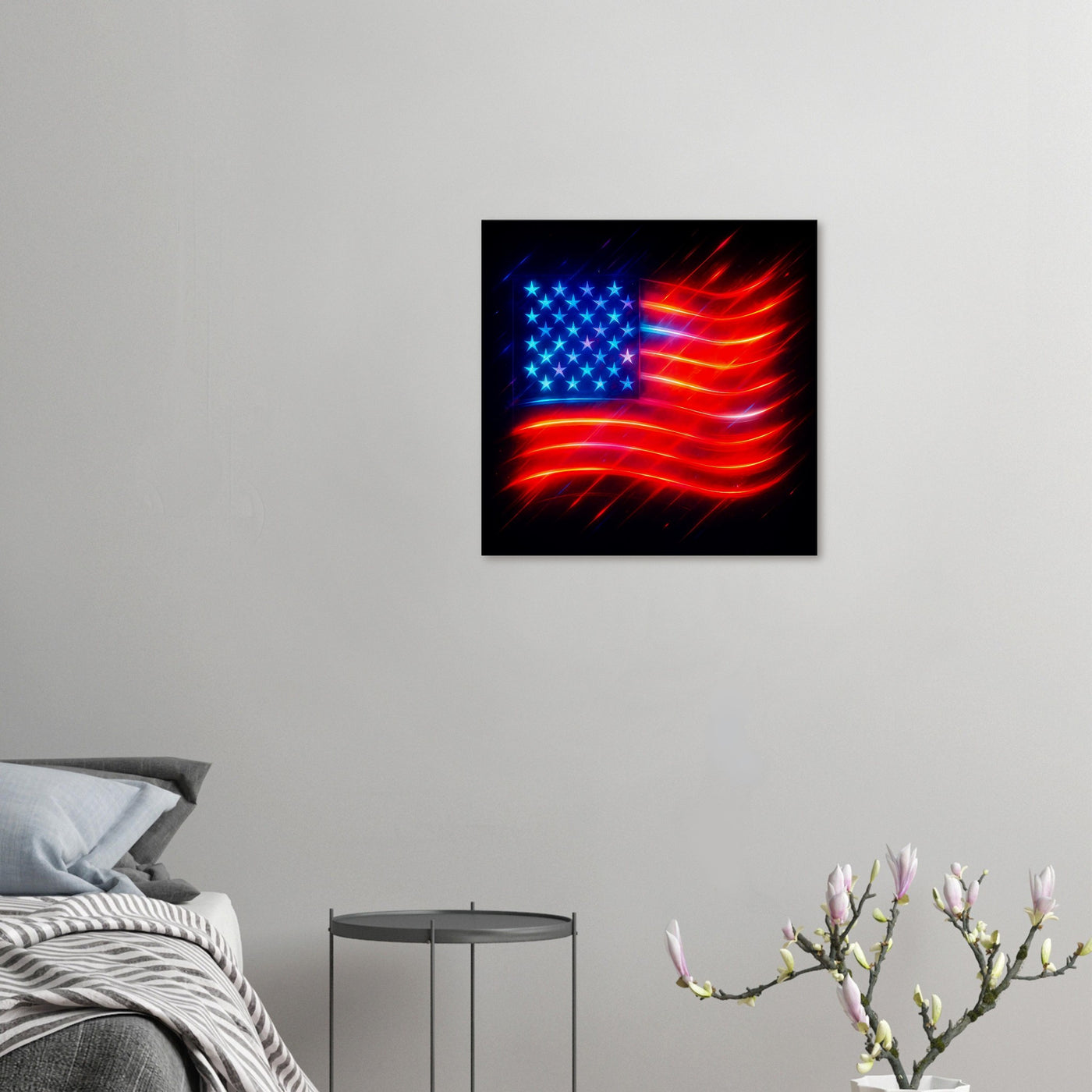 Stars & Striped Neon – Canvas Art Print | Canvas of America