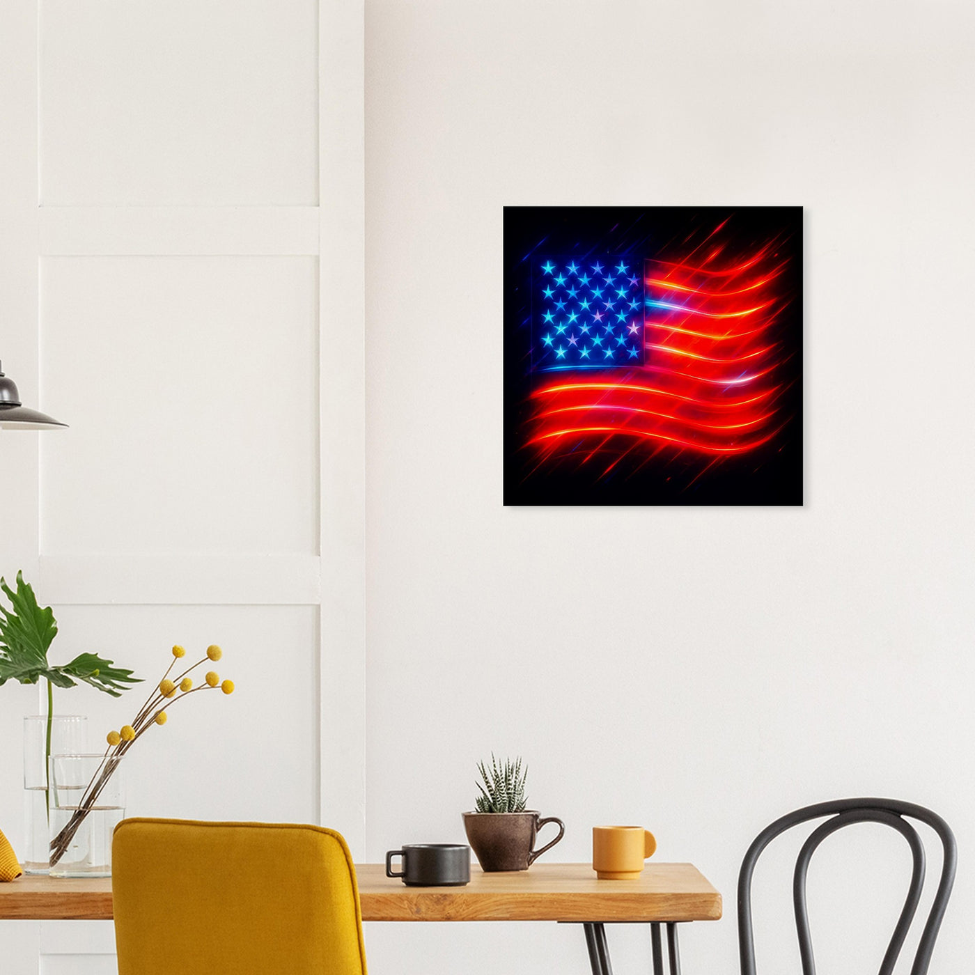 Stars & Striped Neon – Canvas Art Print | Canvas of America