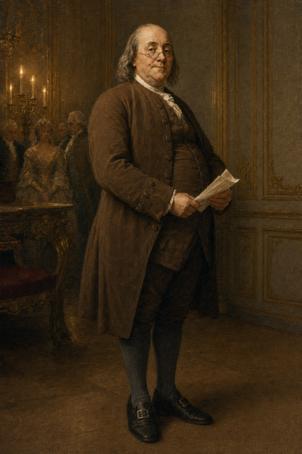 Benjamin Franklin — The Philosopher - detail of the artwork
