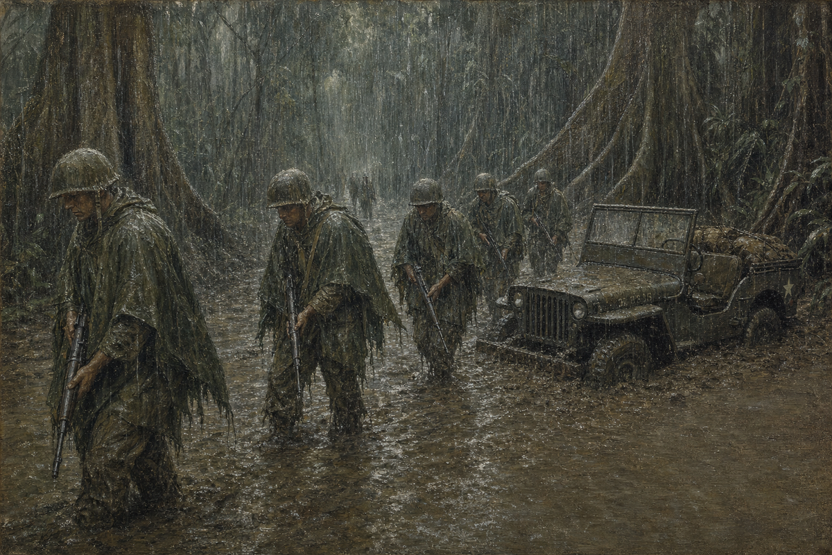Cape Gloucester, 1943 - detail of the artwork