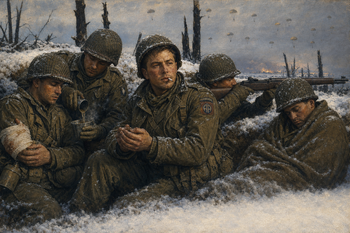 Holding at Bastogne - detail of the artwork