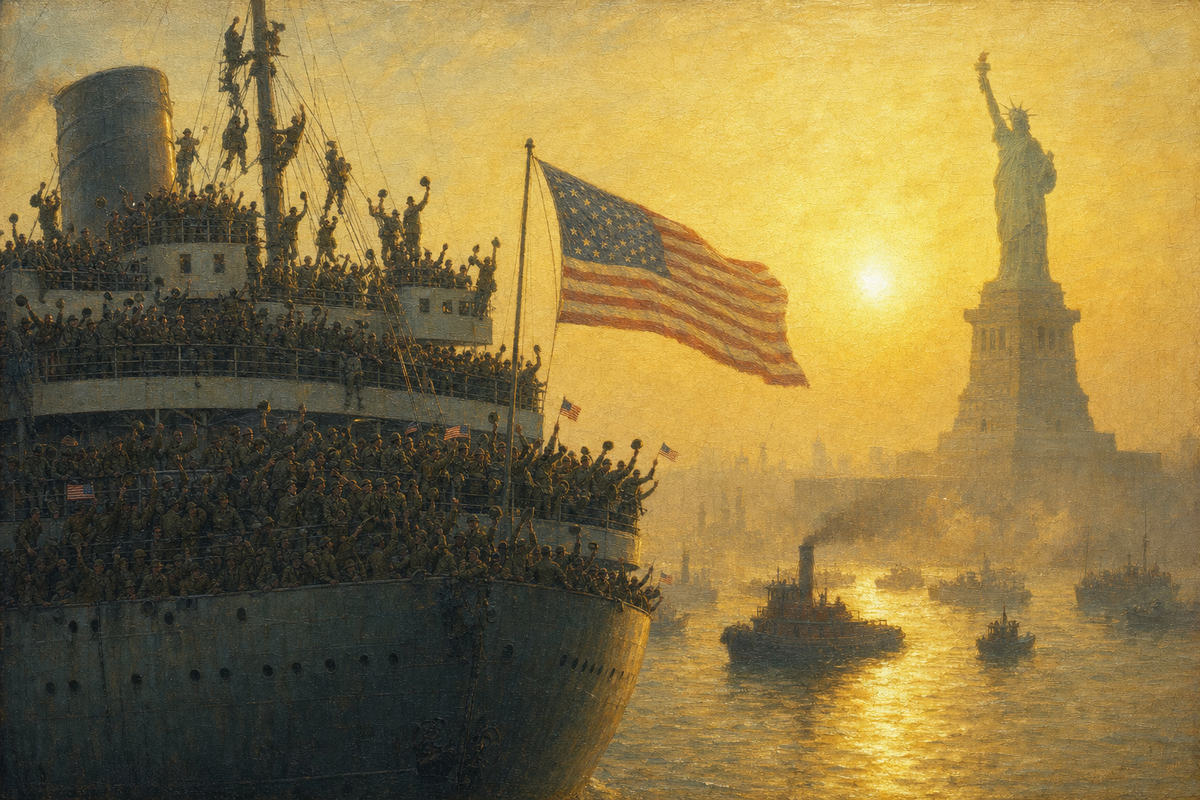 Homecoming, 1945 - detail of the artwork