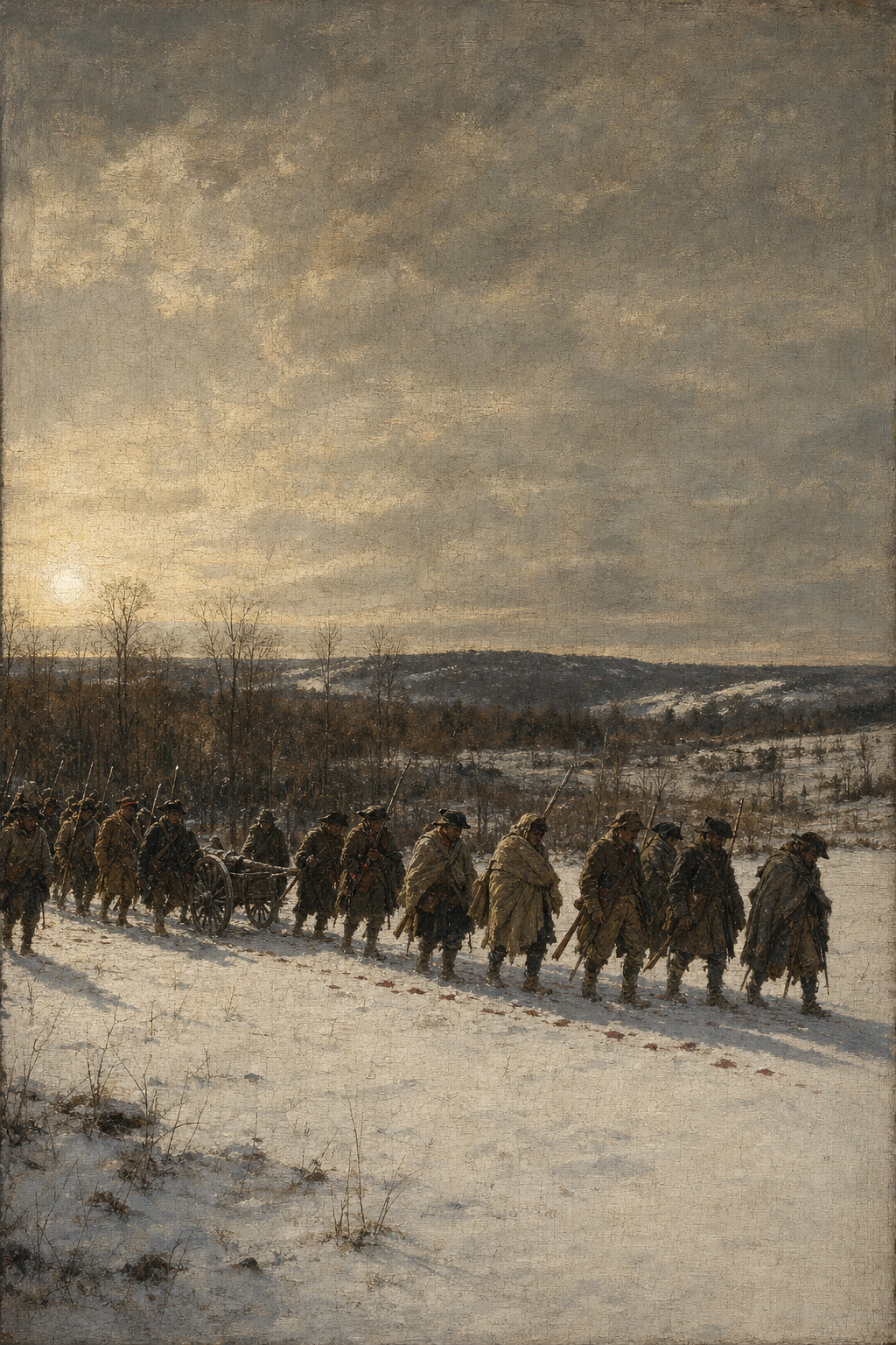 Into Valley Forge, 1777 - detail of the artwork