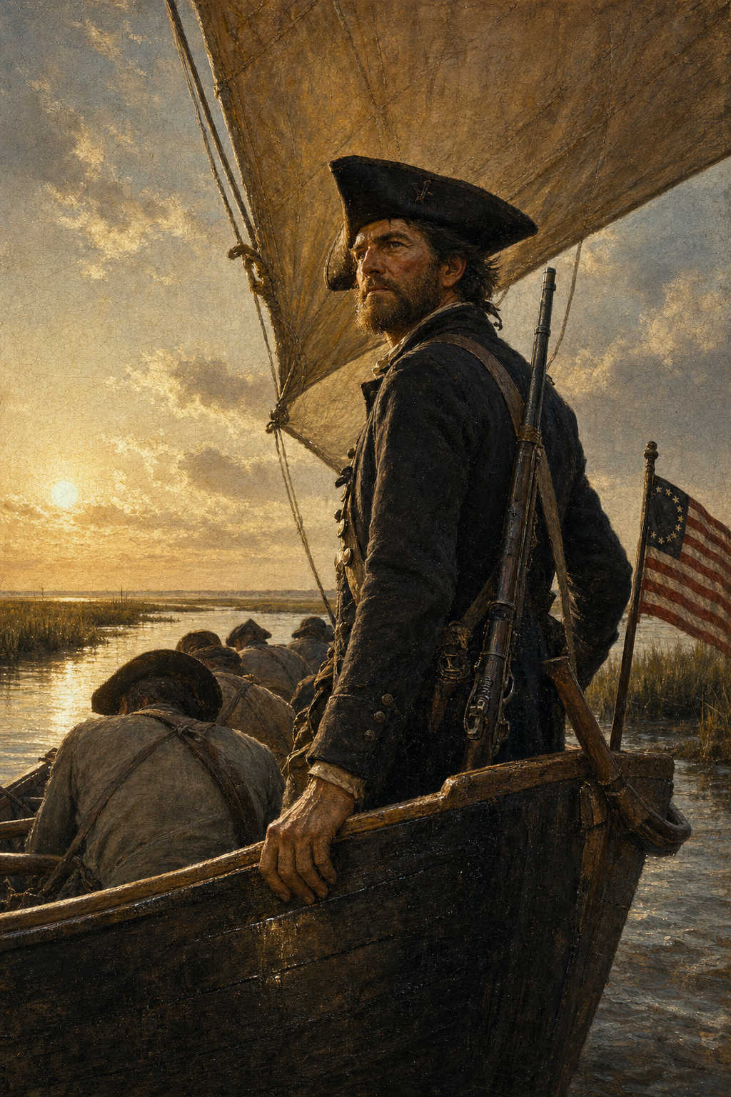 Joshua Huddy and the Black Snake - detail of the artwork