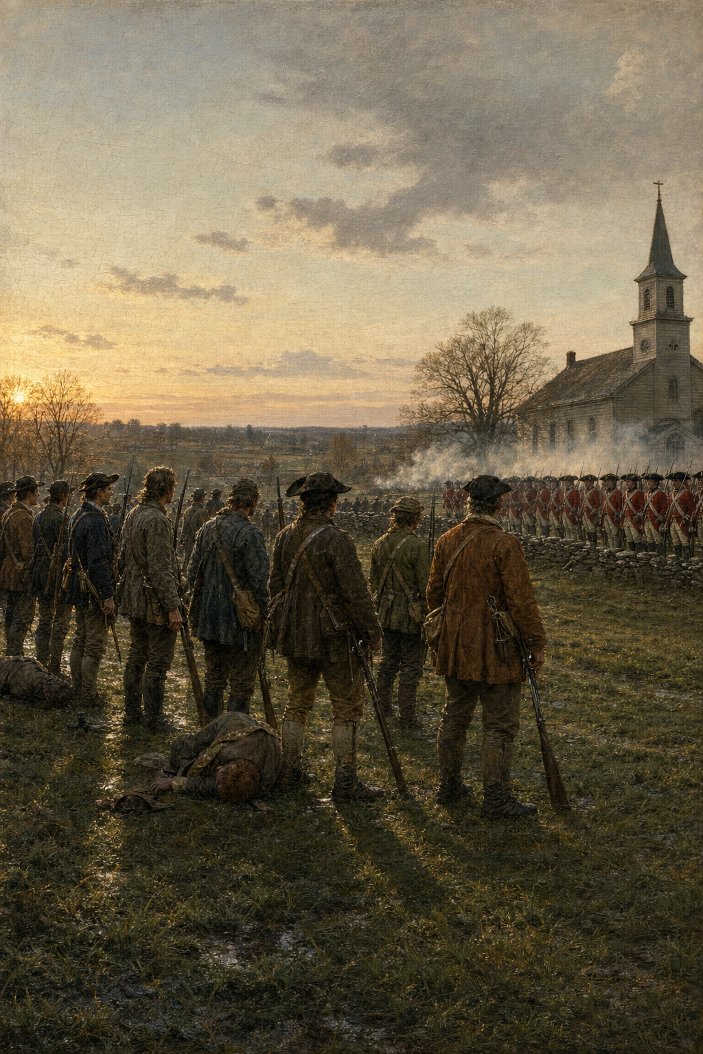 Lexington Green, 1775 - detail of the artwork