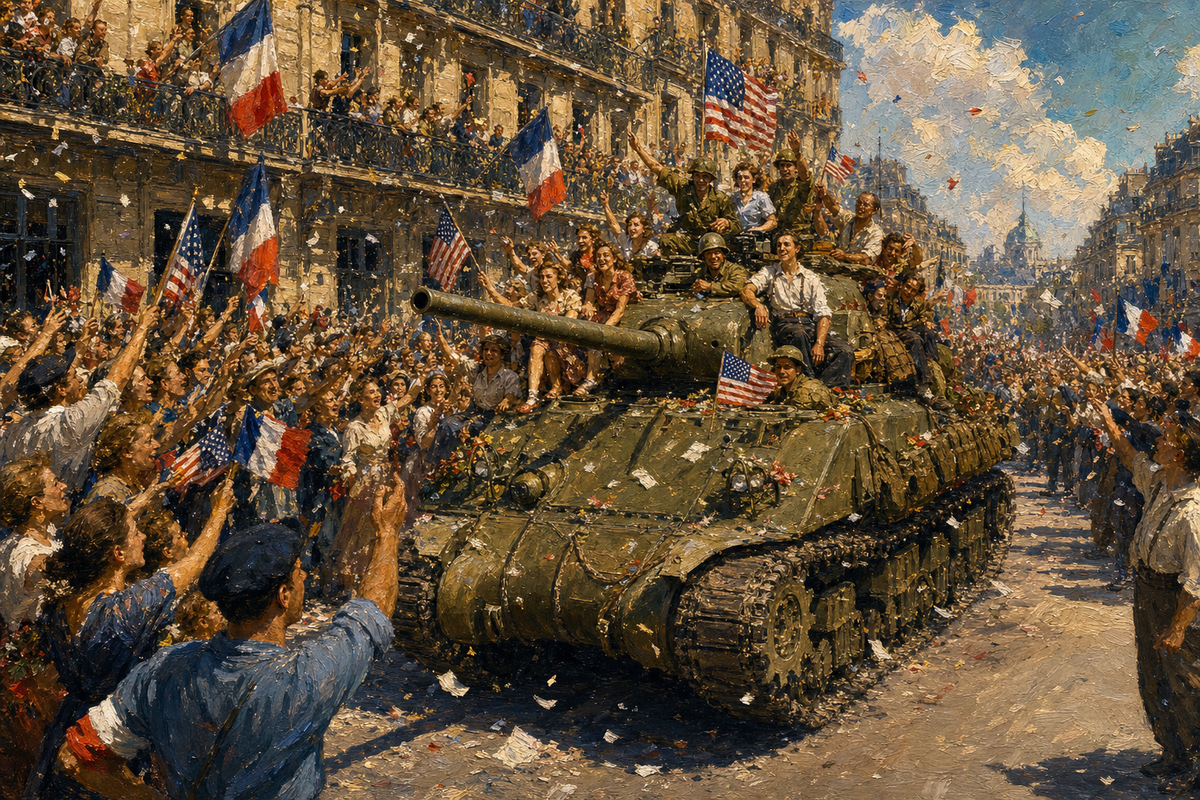 Paris, 25 August 1944 - detail of the artwork