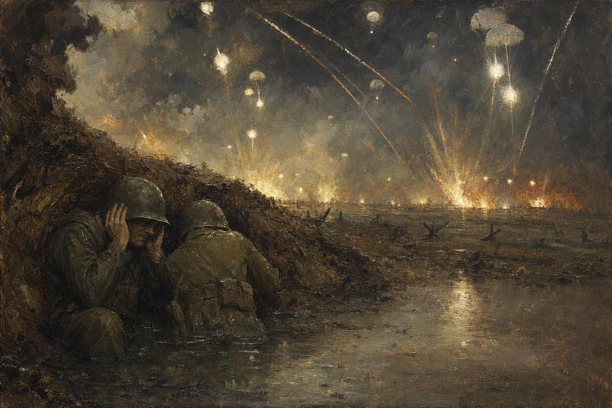 The Anzio Beachhead - detail of the artwork