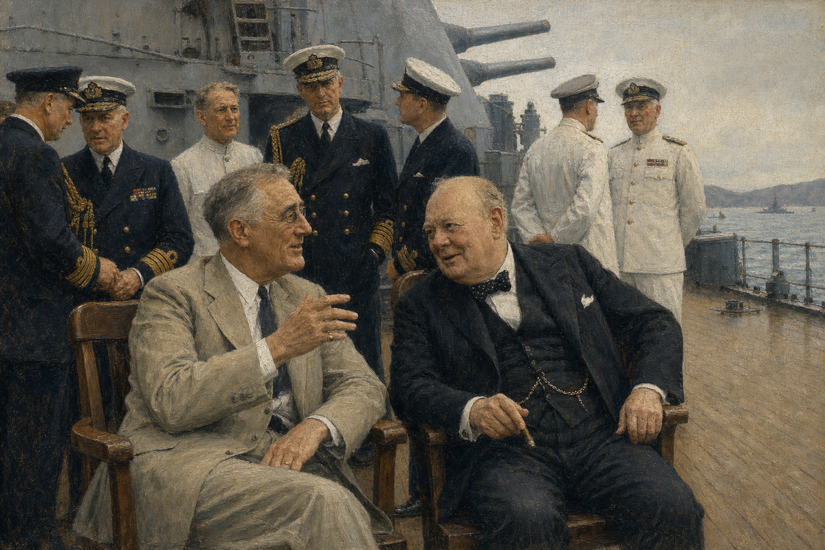 The Atlantic Charter - detail of the artwork