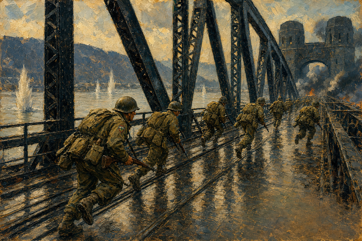 The Bridge at Remagen - detail of the artwork