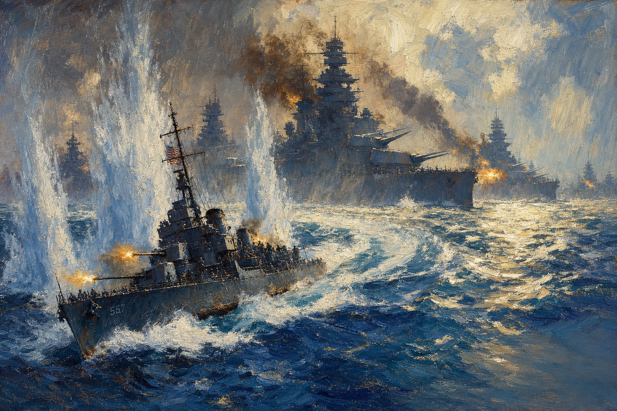 The Charge of the Johnston - detail of the artwork
