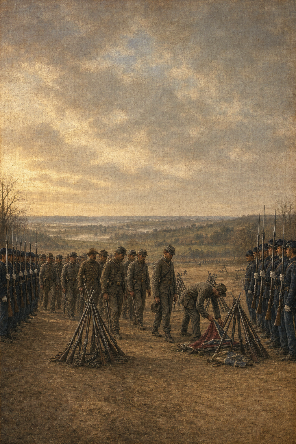 The Stacking of Arms - detail of the artwork