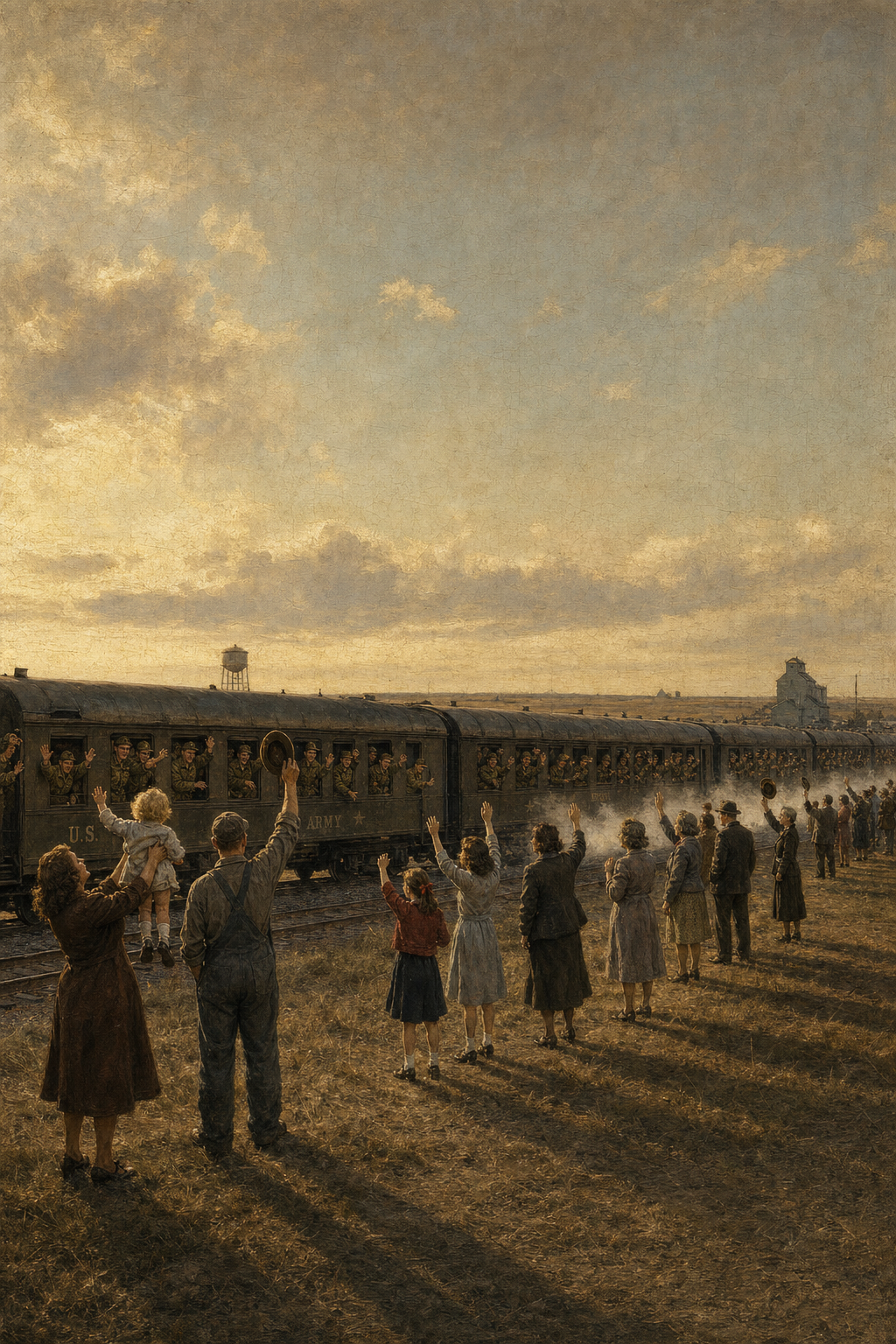 The Troop Train - detail of the artwork