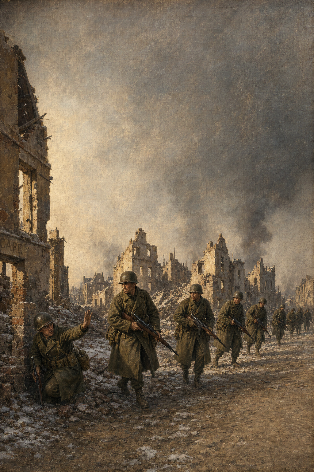 Through the Ruined Town - detail of the artwork
