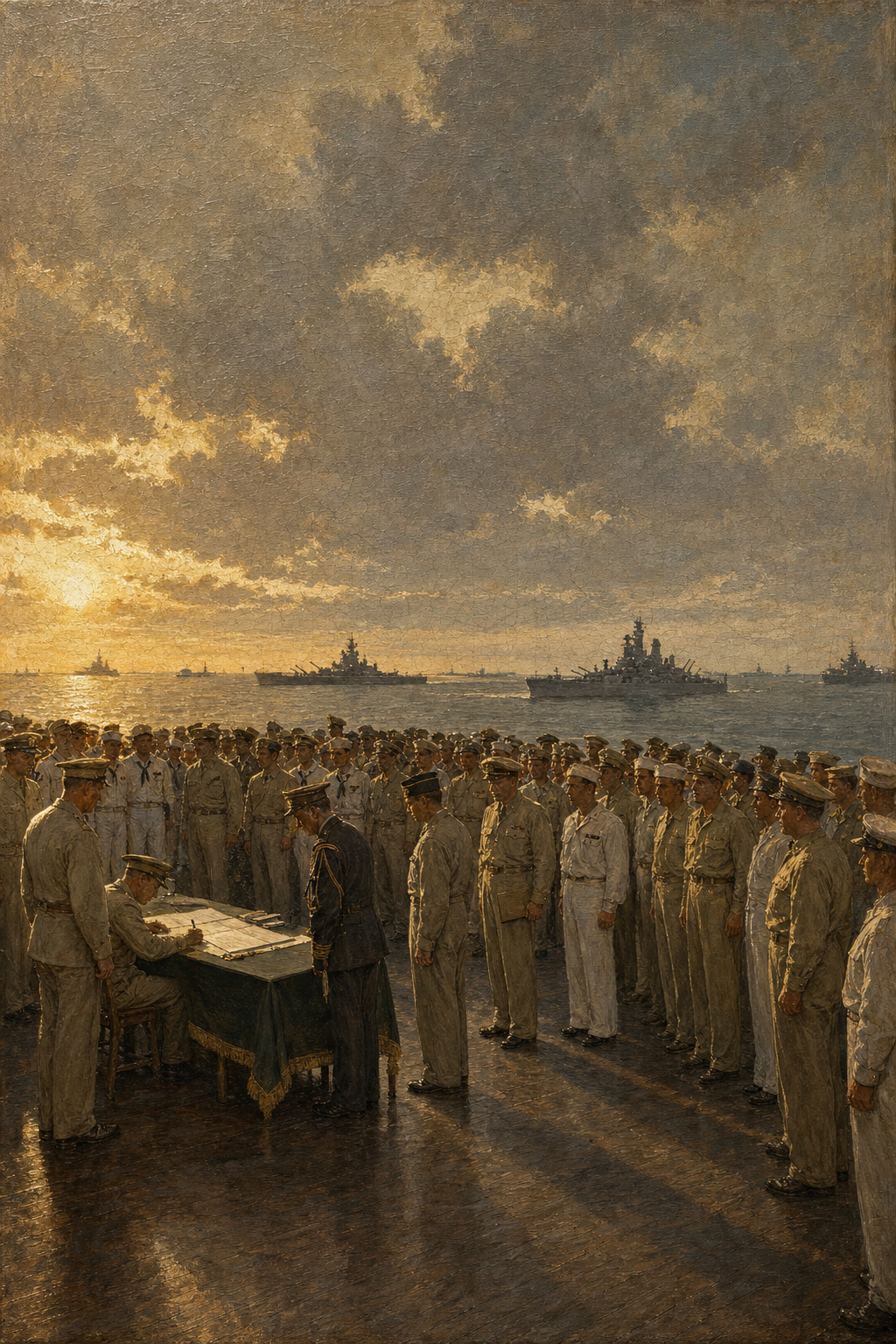 Tokyo Bay, September 1945 - detail of the artwork