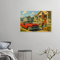 Wooden framed poster of The American Dream, ready to hang.