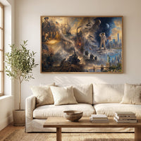 The American Epic framed print in a living room
