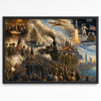 The American Odyssey framed print, clean studio product view on matte museum fine-art paper in a black frame.