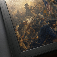 Close-up of the matte museum fine-art paper surface showing fine grain and a non-reflective finish.