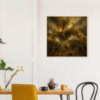Framed print of the explosion and assault at the Battle of the Crater, ready to hang.