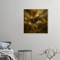 Framed print of the explosion and assault at the Battle of the Crater, ready to hang.