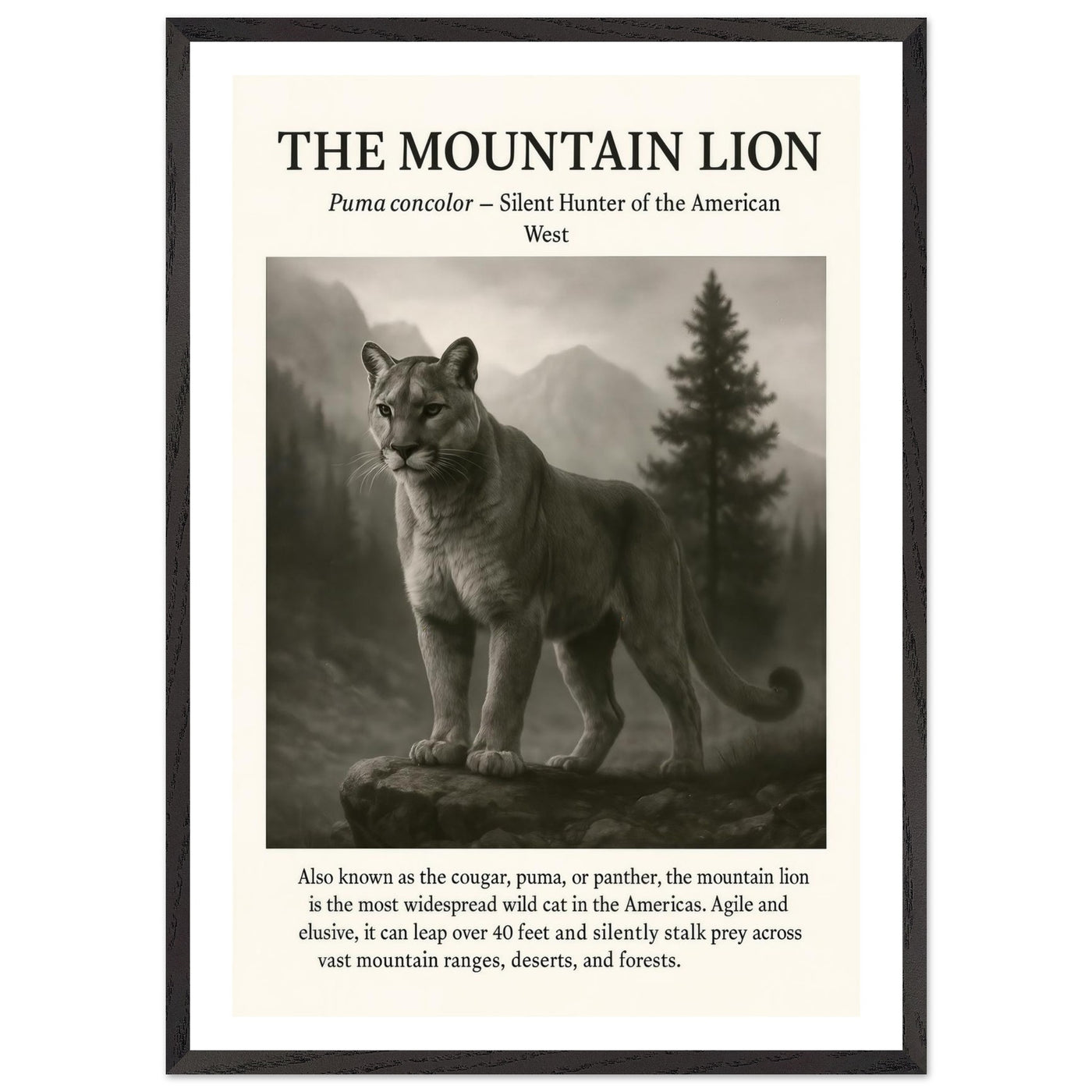 The Mountain Lion – Canvas Art Print | Canvas of America