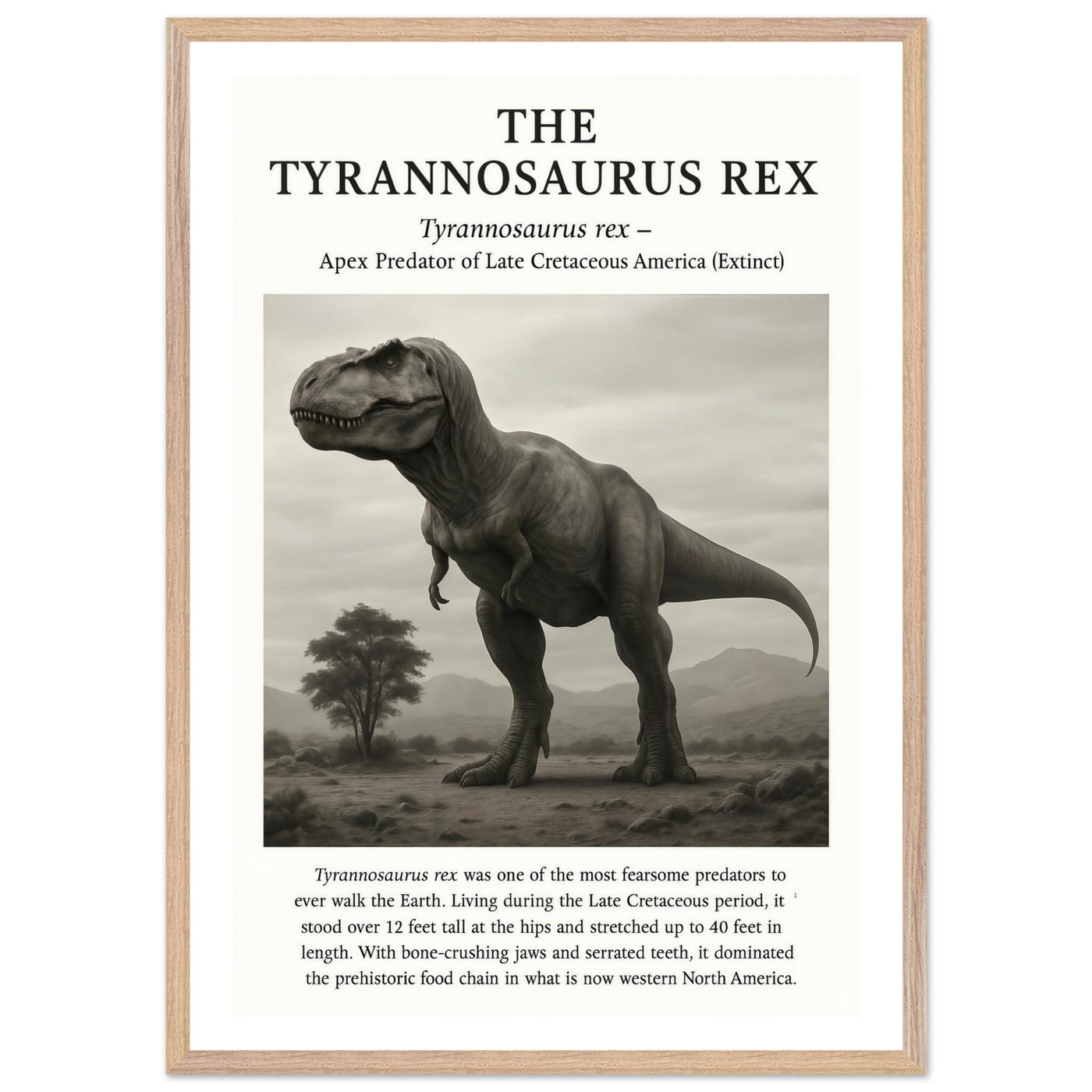 The Tyrannosaurus Rex – Canvas Art Print | Canvas of America