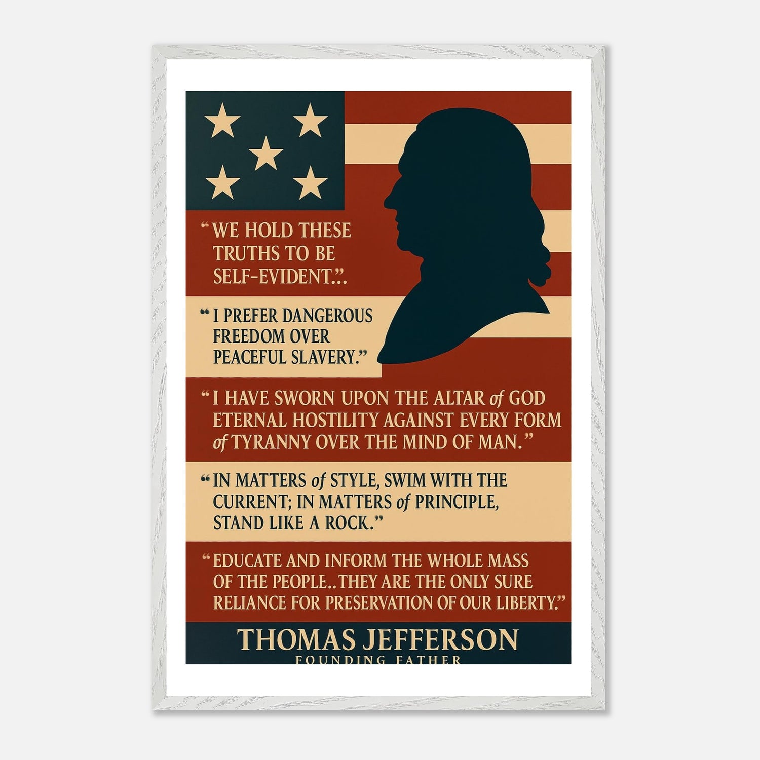 Thomas Jefferson - Iconic Quotes – Canvas Art Print | Canvas of America