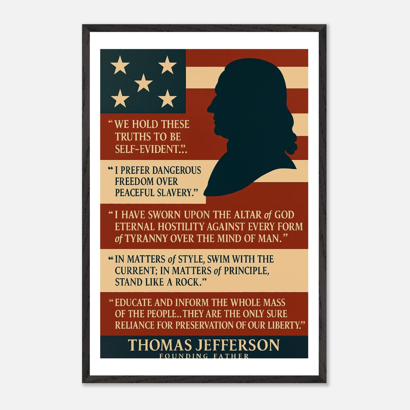 Thomas Jefferson - Iconic Quotes – Canvas Art Print | Canvas of America