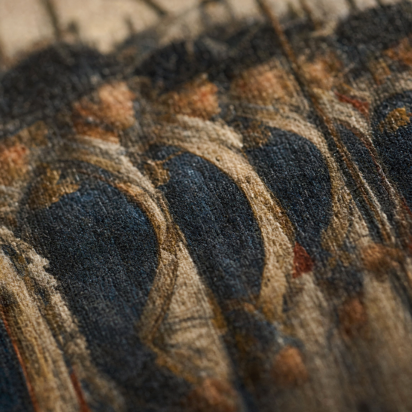 Surrender at Yorktown print, close-up of the museum-quality matte fine-art paper surface and brushwork.