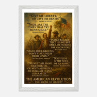 Framed print honoring the voices of the American Revolution, ready to hang.
