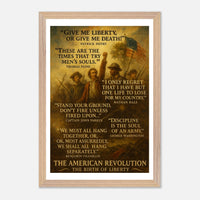 Framed print honoring the voices of the American Revolution, ready to hang.